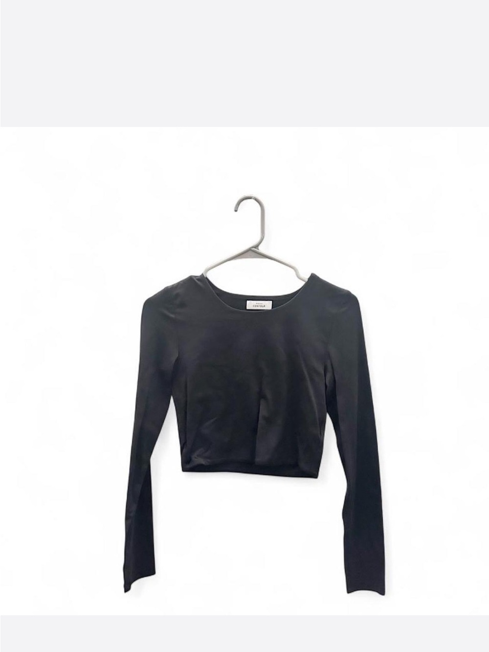 Aritzia Black Long Sleeve Cropped Tee